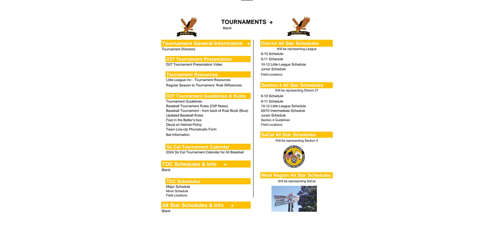 Tournament Pages